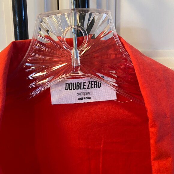 Small "Double Zero" Brand Red Button Down - Picture 3 of 4
